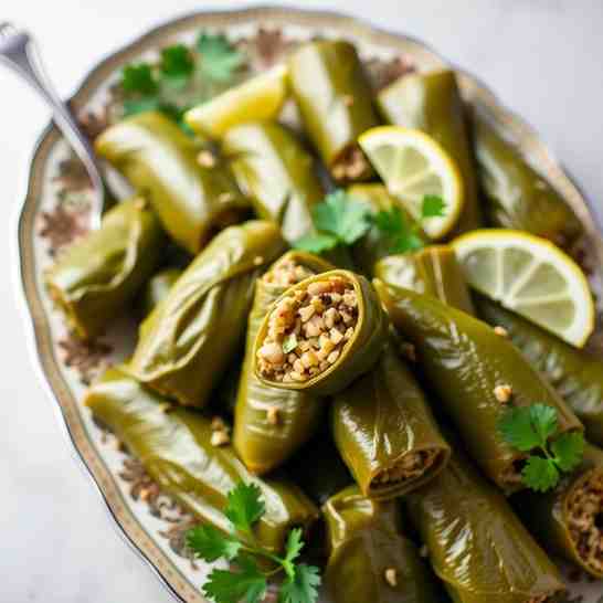 Stuffed Grape Leaves - Persian Dolmeh Recipe